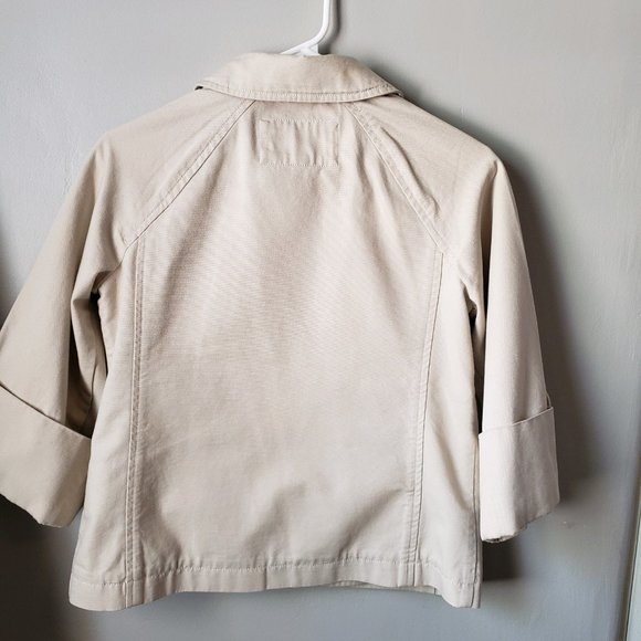 Old Navy  Tan double breasted cropped pea coat - Picture 2 of 2